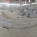 甘肃 芝麻白异形坐凳，自然面光面弧形加工