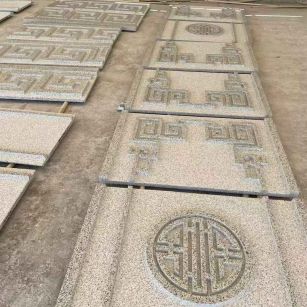 甘肃 白麻花岗岩外墙立面雕刻板