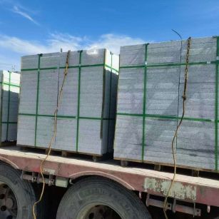 甘肃 芝麻白花岗岩地铺石装车日常