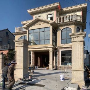 甘肃 黄金麻花岗岩荔枝面别墅外墙干挂私家专属