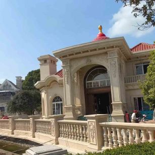 甘肃 黄金麻花岗岩欧式别墅