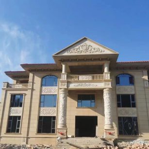 甘肃 黄金麻花岗岩别墅外墙干挂