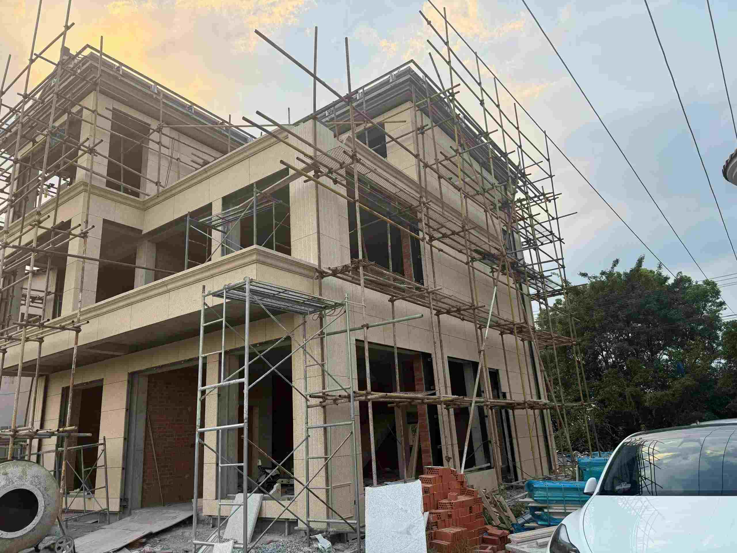 甘肃 黄金麻荔枝面花岗岩外墙干挂