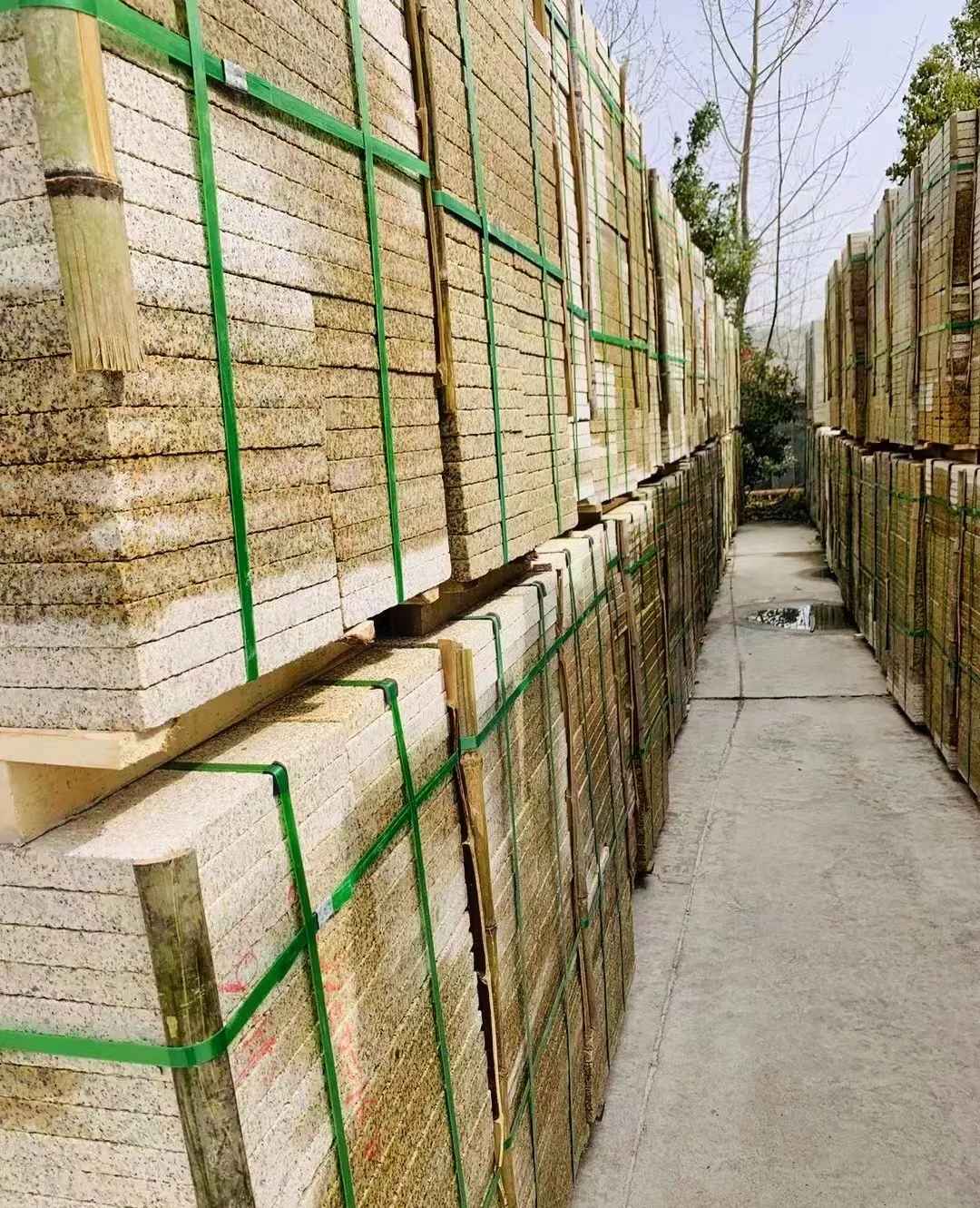 甘肃 黄金麻花岗岩荔枝面地铺石