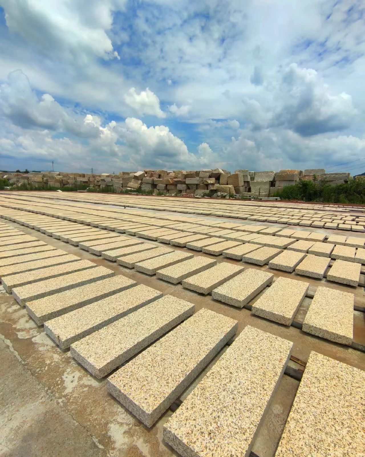 甘肃 黄金麻花岗岩荔枝面地铺石防护中