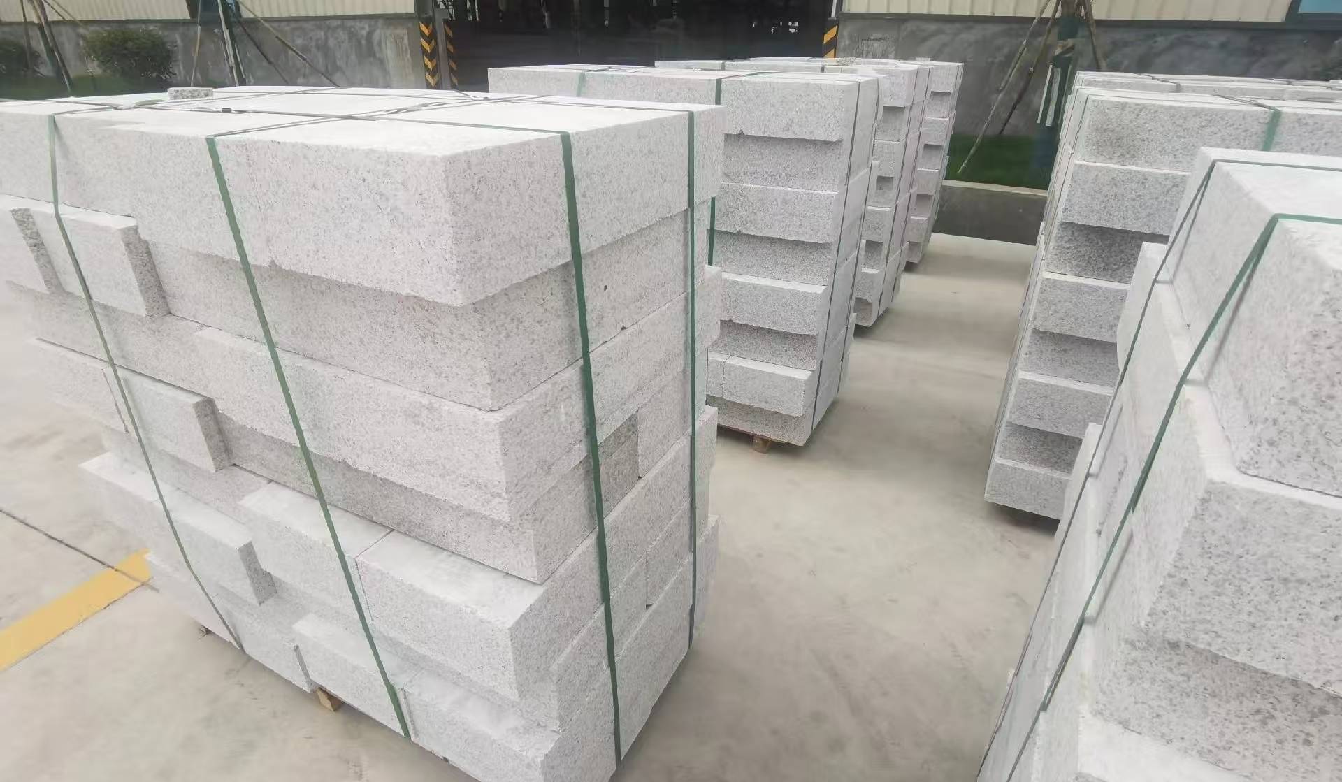 甘肃 白麻花岗岩路沿石，立缘石，平缘石，路牙石，道牙石，马路牙子等