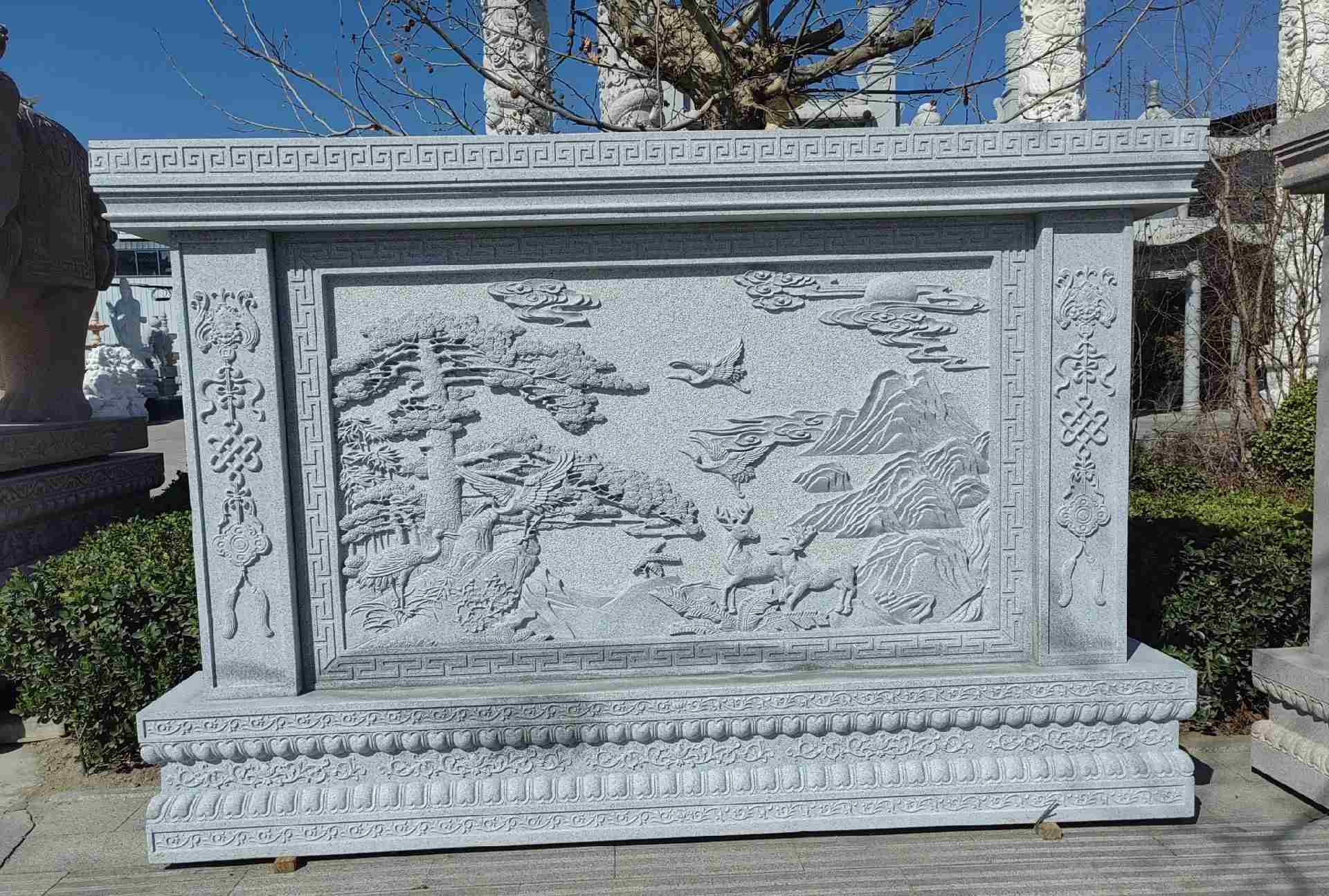 甘肃 芝麻白大型照壁，屏风，影壁