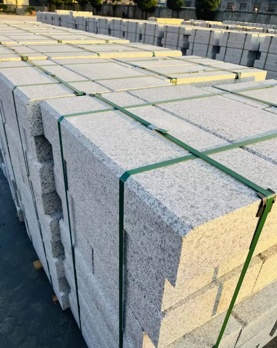 甘肃 白麻花岗岩路沿石，马路牙子，路缘石，平石，立缘石等