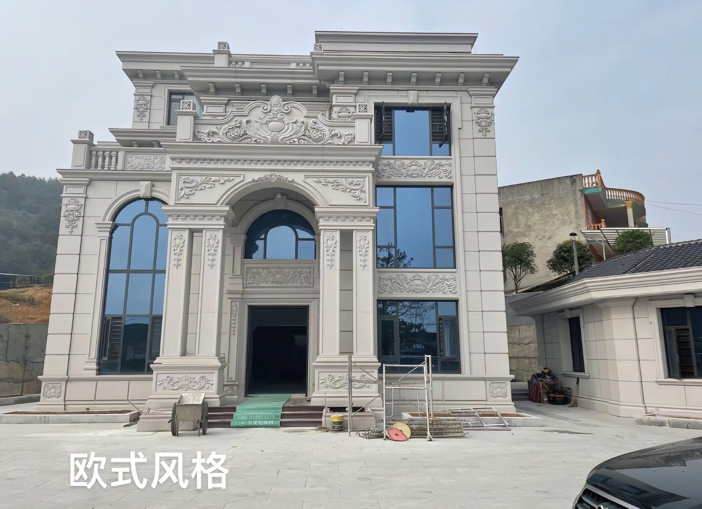 甘肃 白麻花岗岩别墅外墙干挂