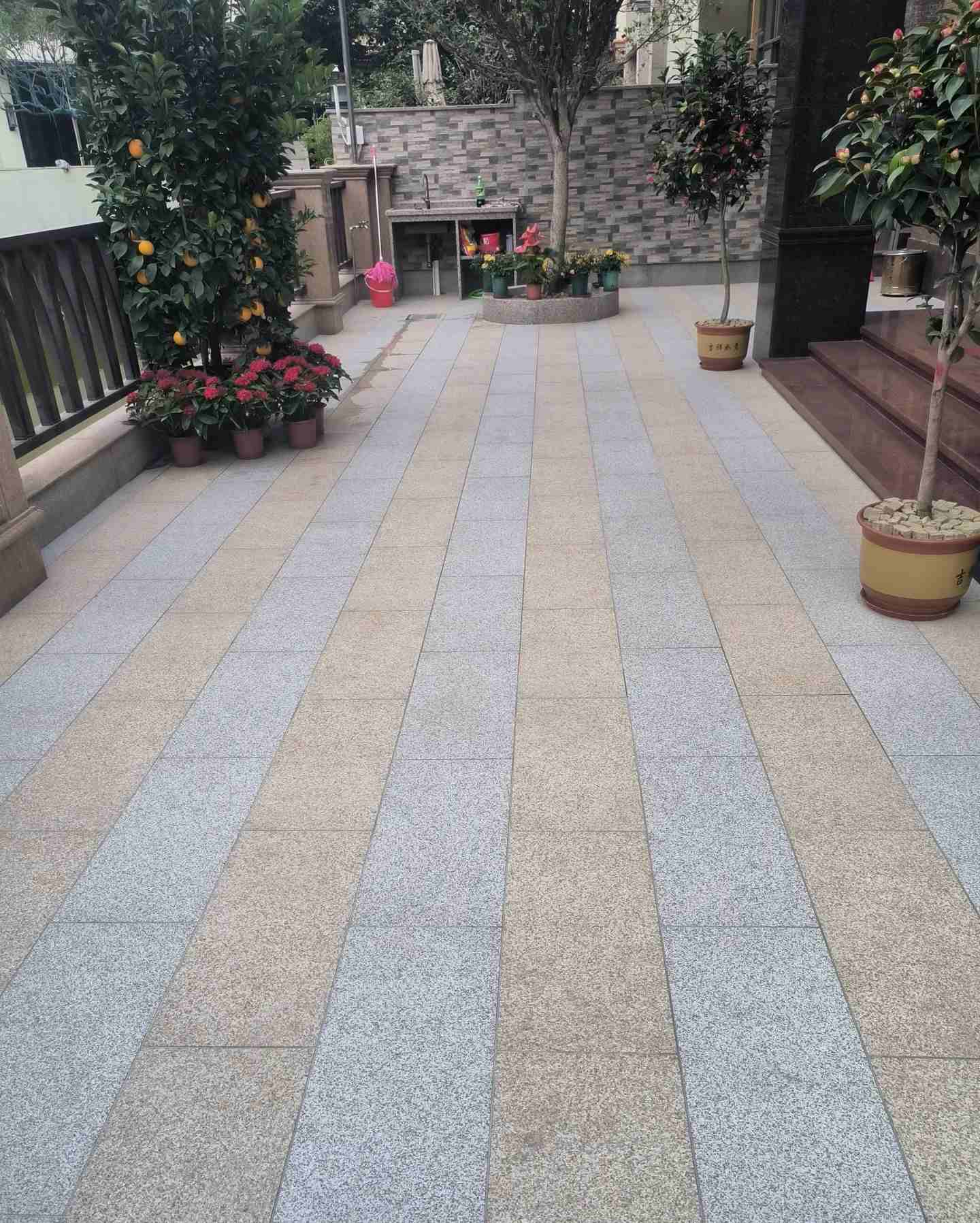 甘肃 黄金麻白麻荔枝面庭院铺装展示